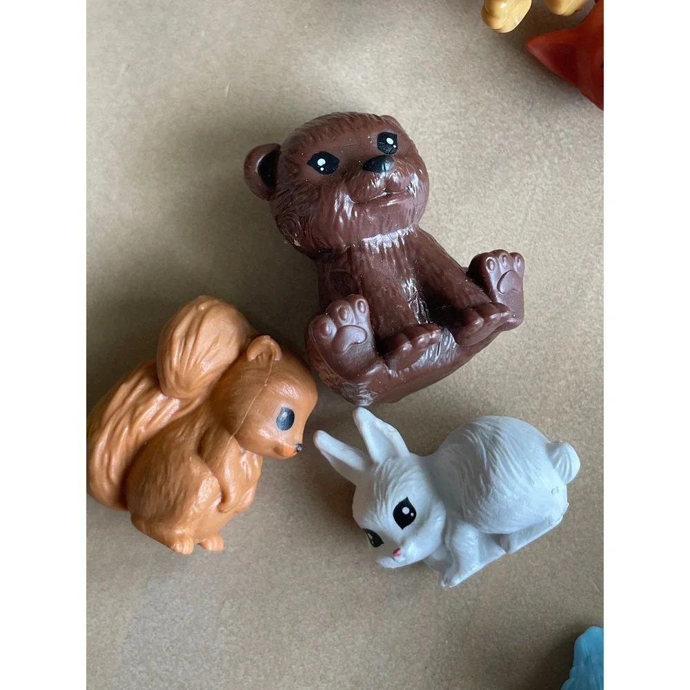 Barbie Toy Animal Figure Accessory Lot Bear Fox Lion Rabbits Lamb Birds Octopus
